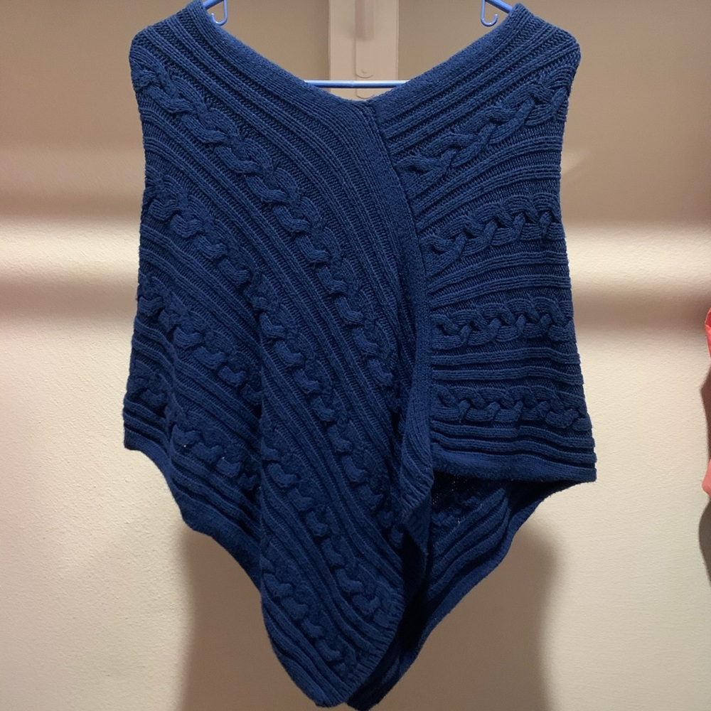Loft knit poncho sweater